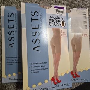 SPANX Set Of 3 Assets by Sara Blakely Hi-Waist Mid-Thigh Shaper